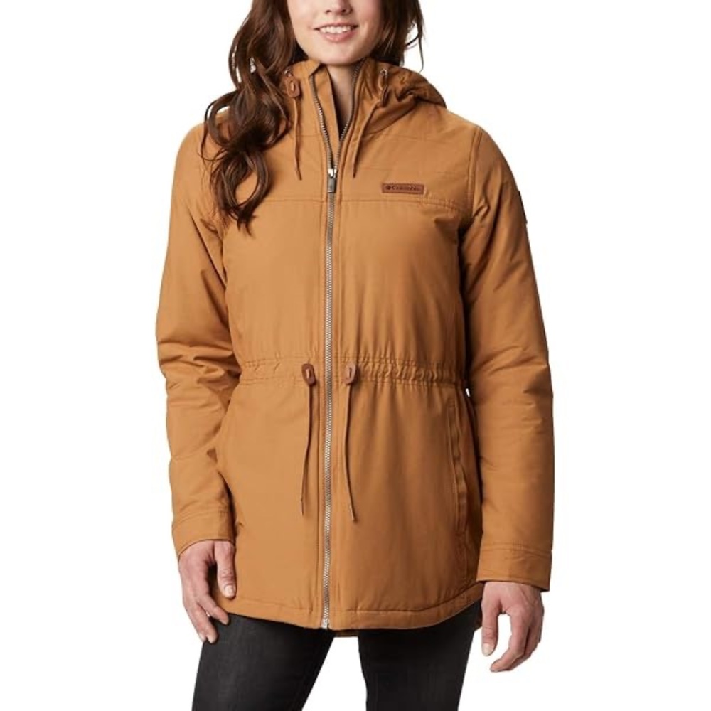 Columbia Tan Utility Jacket Quilted Insulated